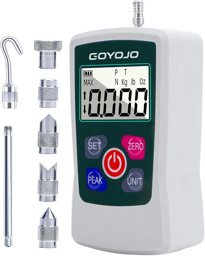 GOYOJO Digital Force Gauge 500N Push Pull Meter Tension Compression Units N kg