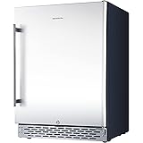 Phiestina 24 Inch Beer Froster Beverage Cooler Refrigerator - 175 Can Built-in or Free Standing Beverage Fridge with Stainles