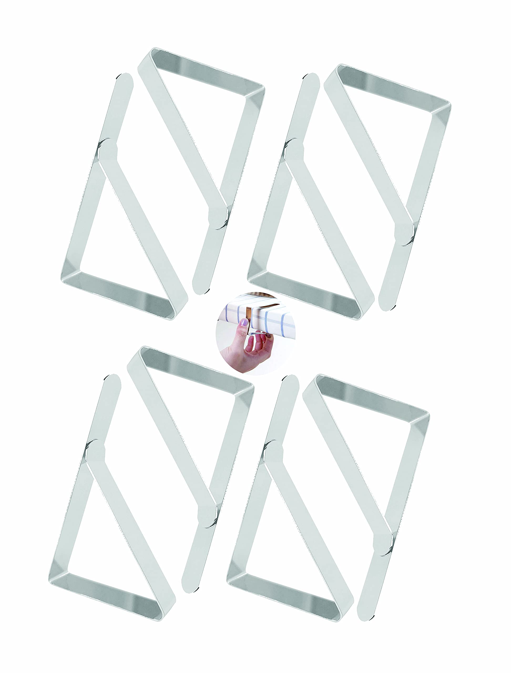 PARENCE - Set of 8 tablecloth clips - durable non-slip steel clips