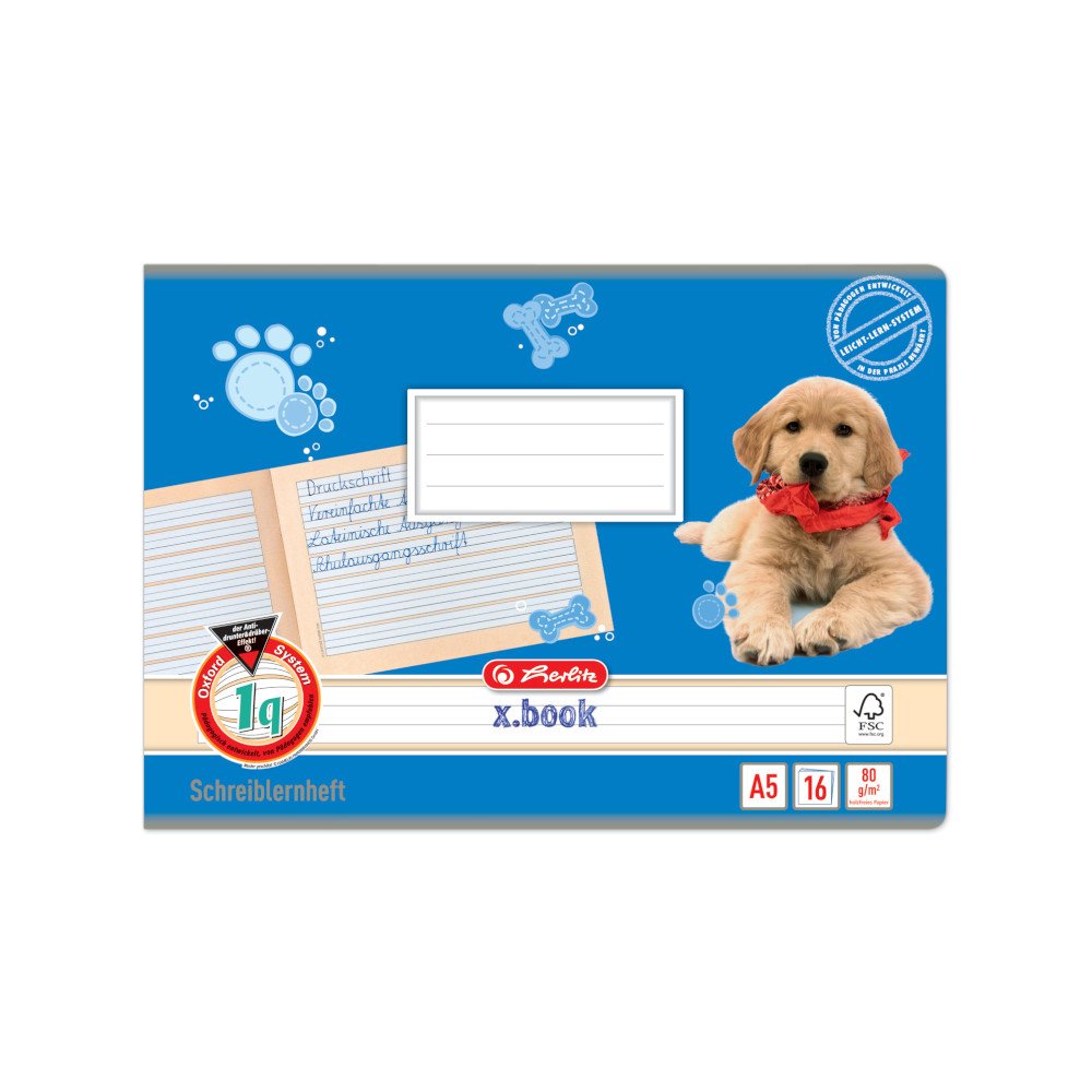 Herlitz 1957737 Notepads A5 16 Sheets Line Style 1q (Lined) Pack of 10 with Motif Assorted Colours