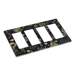 Vintage Black Herbs Floral Botanical Darkground 4