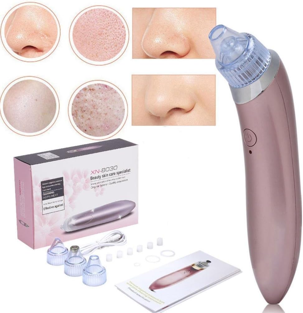 FEITONG Blackhead Vacuum Acne Cleaner Pore Remover Electric Skin Facial Cleanser Care (Rose Gold)