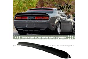 Syon Auto FITS 08-2021 DODGE CHALLENGER GLOSSY BLACK DUCKBILL STYLE REAR ROOF SPOILER WING
