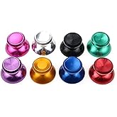 2pcs Aluminum Metal 3D Analog Joystick Stick Grip Cap Thumbstick Replacement Repair for Xbox 360 Xbox360 Controller (Red)