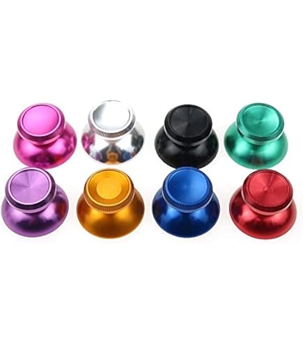 GGZone 2pcs Aluminum Metal 3D Analog Joystick Stick Grip Cap Thumbstick Replacement Repair for Xbox 360 Xbox360 Controller (Purple