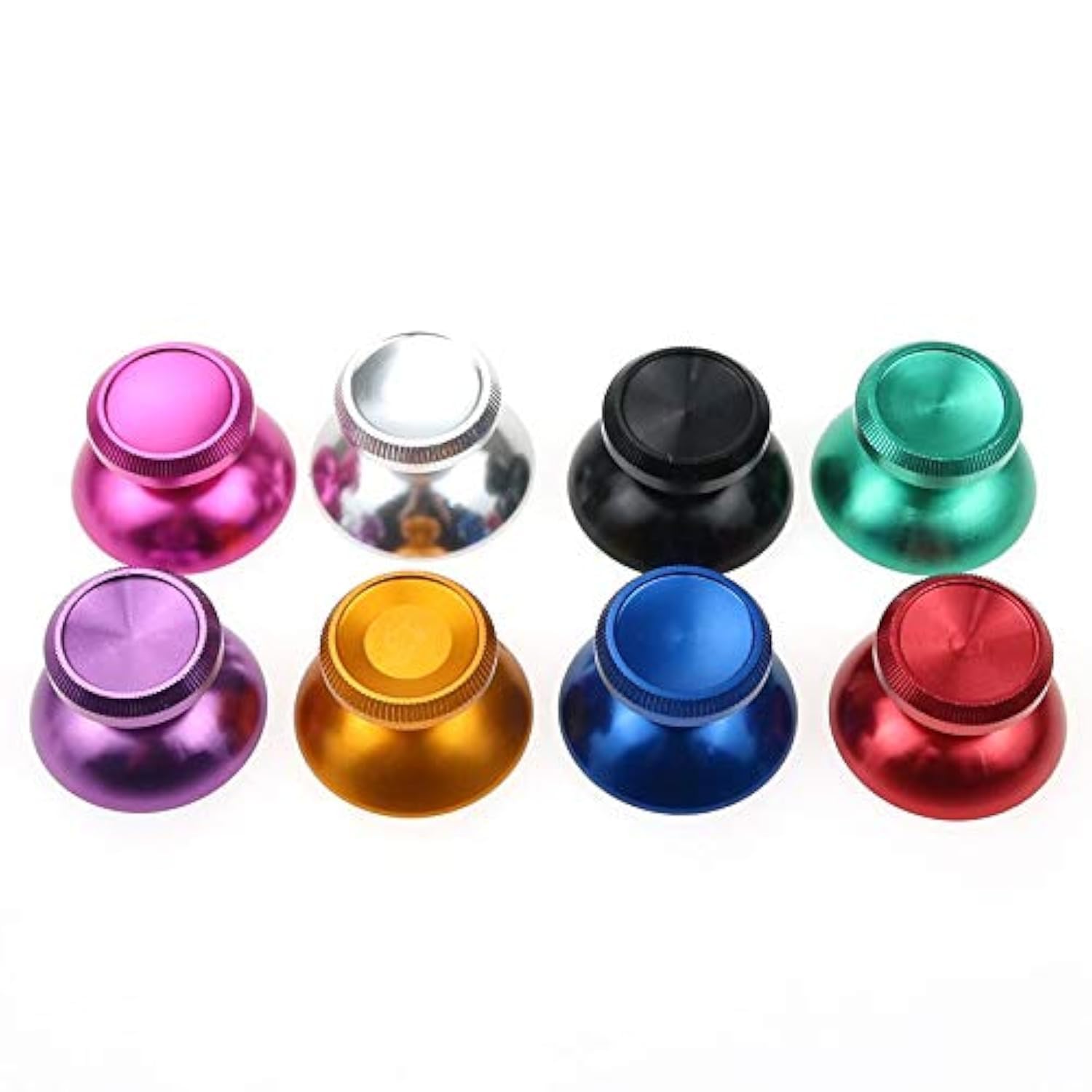 2pcs Aluminum Metal 3D Analog Joystick Stick Grip Cap Thumbstick Replacement Repair for Xbox 360 Xbox360 Controller (Green)