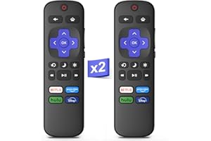 2 Pack Only for Roku TV Remote, Compatible with TCL/Hisense/Philips/Sharp/Onn/Element Roku Smart TVs (Not for Roku Stick and 