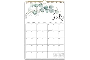PIOOJK 2024-2025 Calendar - Wall Calendar From July 2024 to June 2025, Aesthetic Modern Greenery Vertical Hanging Large Calendar with Thick Paper, Perfect for Monthly Organizing & Planning, 10"×14.5"…