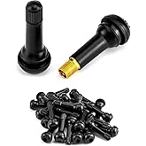 QWORK TR414 Tire Valve Stems (Pack of 100) for 0.453 Inch Rim Holes, Car Tubeless Rim Hole Replacement, Upgrade Your Car's Tu