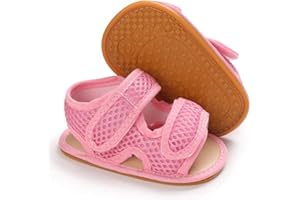 SOFMUO Baby Girls Boys Sparkly Bowknot Sandals Premium Soft Anti-Slip Rubber Sole Infant Summer Outdoor Shoes Toddler First Walkers