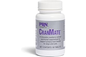 PRN Pharmacal CranMate Cranberry Supplement - Chewable Cranberry Extract Nutritional Supplements for Dogs & Cats - Cranberry Urinary Tract Health - 60 Chew Tabs