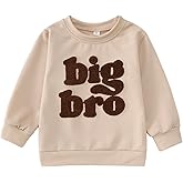 Big Brother Sweatshirt Toddler Boy Big Bro Chenille Patch Letter Print Pullover Crewneck Long Sleeve Shirt Fall Tops