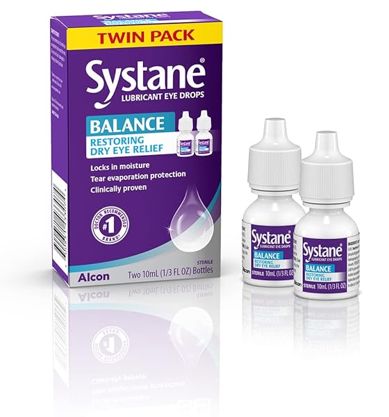 SYSTANE BALANCE LUBRICANT EYE DROPS, RESTORATIVE FORMULA, TWIN PACK, 0.33 FL OZ (