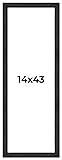 CountryArtHouse 14x43 Frame Black Barnwood Picture