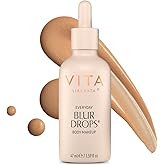 VITA LIBERATA Everyday Body Blur Drops Medium 1.59 Fl Oz, Body Makeup, Wash Off Tanning Drops, Water Resistant, Matte Satin Skin Finish