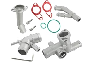 labwork Cast Aluminum Coolant Flange Upgrade Kit 1J0121087E Replacement for 2000-2005 Golf Mk4 Jetta Mk4 1.8T TT