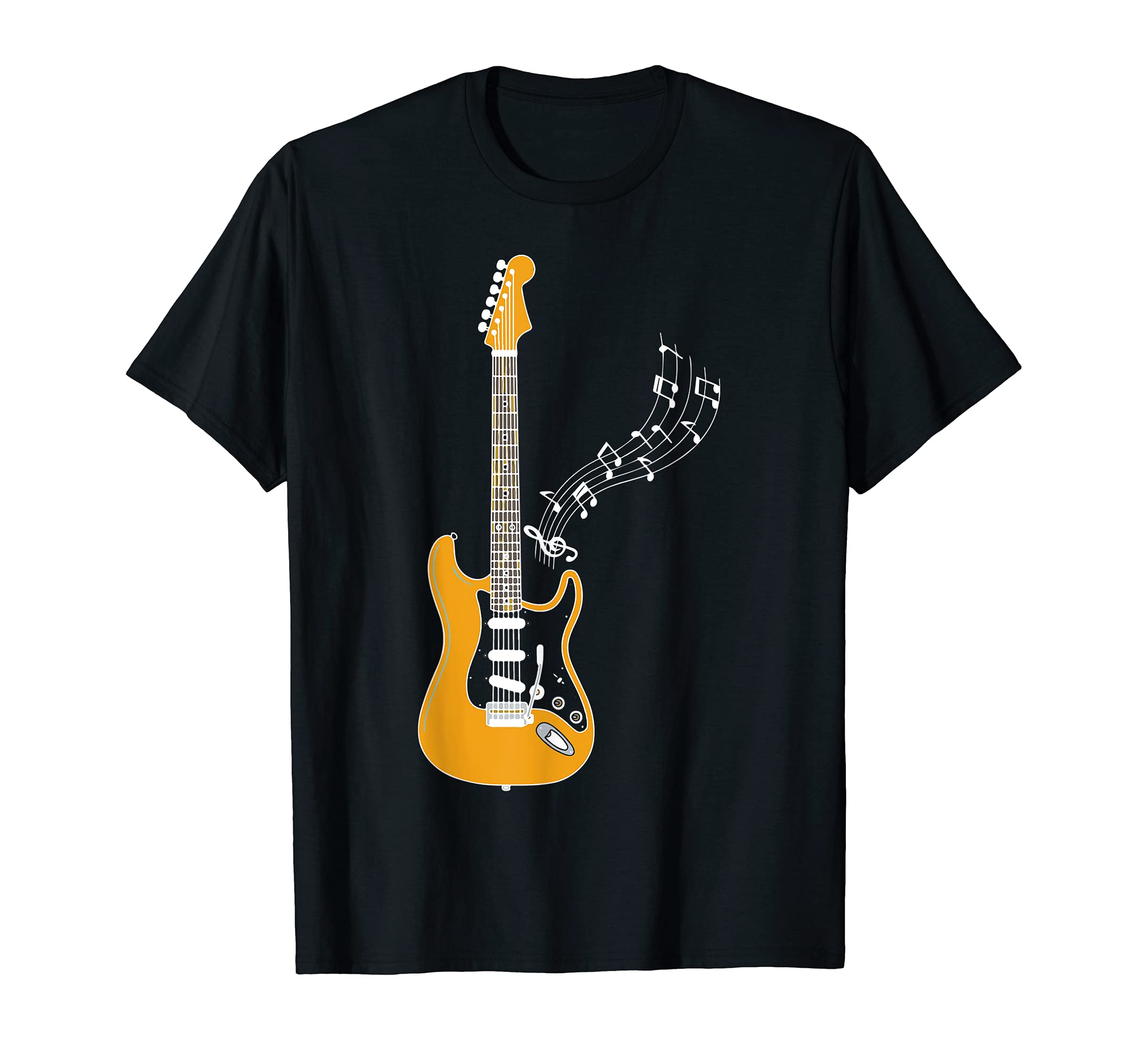 Guitar with notes / Guitar Player, Music Band, Rock, Country T-Shirt