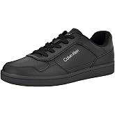 Calvin Klein Men's Landy Sneaker, Black/White 002, 7