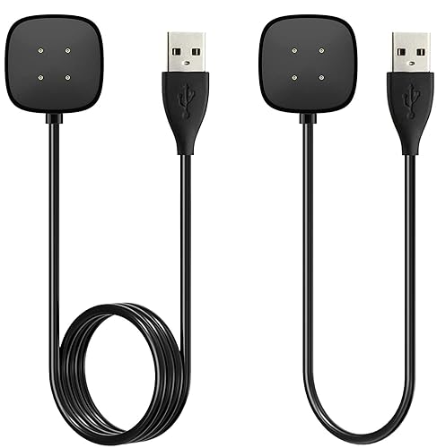 2-Pack] Charger Cable Compatible with Smart Watch Fitbit Sense