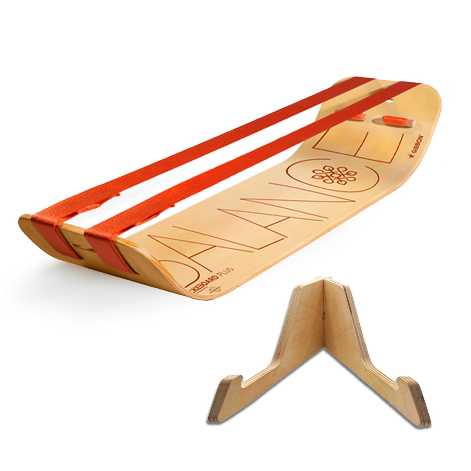 Photo 1 of ***DAMAGED - SEE NOTES/PICTURES***
GIBBON SlackBoard Plus & Stand - 2-in-1 Slackline Balance Board for Adults - Workout Equipment Home Gym Training - Wooden Balance Trainer, Standing Desk Exercise, Yoga, Agility, Pilates, Core, Fitness