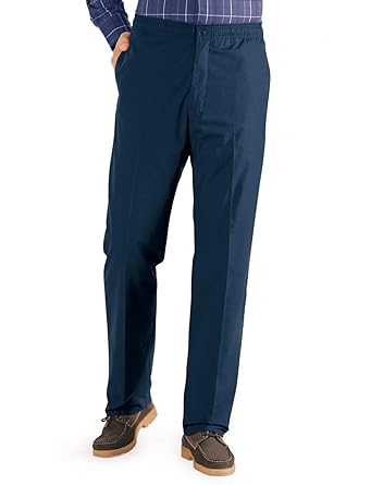 Chums Hosen für Herren mit Fleece-Thermofutter und elastischem Kordelzug Blau UK 46/EU 62 x Extra Kurz - 69cm (27 Inch)