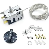800366 Temperature Controler Kit Compatible with True Refrigerator, Refrigerator Thermostat with 76in Coil Sensing, Replaces 077B6806 077B7172 988282