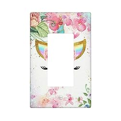 Unicorn Pink Single Rocker Light Switch Cover