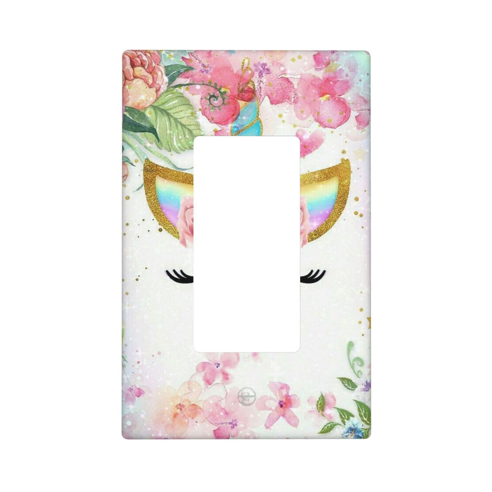 Unicorn Pink Single Rocker Light Switch Cover