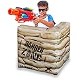 NINOSTAR Combat Battlefield Inflatables, Compatible with Laser tag, Water Gun, Dart Gun, Perfect for Party Gun Game Battle Obstacles Birthday Activities