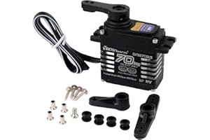 RCMALL Rcmakl 70KG High Torque,GX3270BLS Digital RC Servo, 180/270/360 Degree Metal Gear, IP68 Brushless Motor, Black (360 Degree)