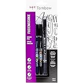 Tombow 62039 Fudenosuke Brush Pens, 3-Pack. Soft, Hard, and Twin Tip Markers for Calligraphy and Art Drawings