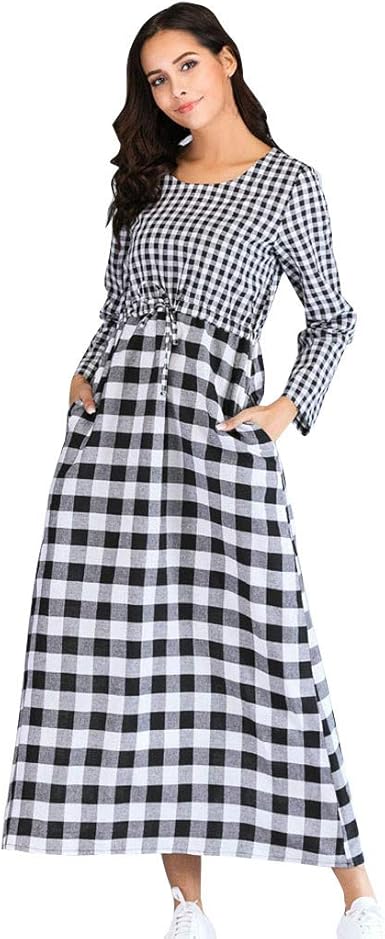 plaid maxi dress plus size