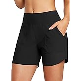 baleaf Women's 3"/5"/7"/9" High Waisted Swim Board Shorts Quick Dry Swimsuits Bottoms Trunks with Pockets