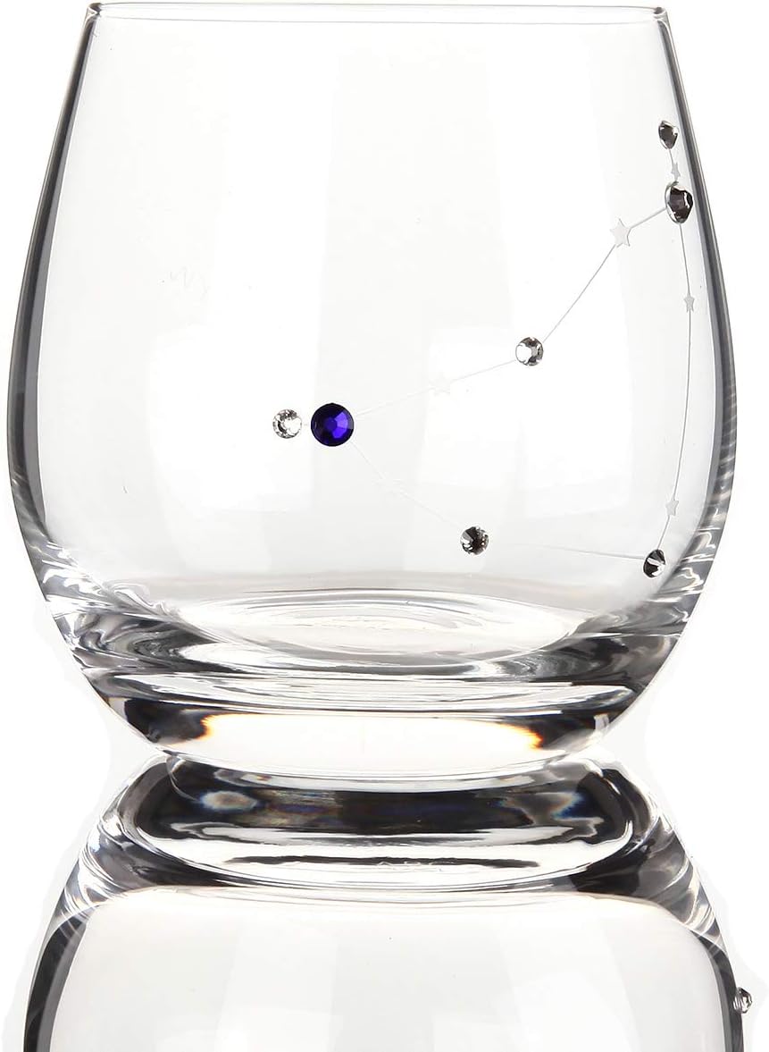 Zodiac Capricorn Sign Wine Glasses Water Glasses,Constellation Acessories Gifts,11 Ounce (Capricorn)