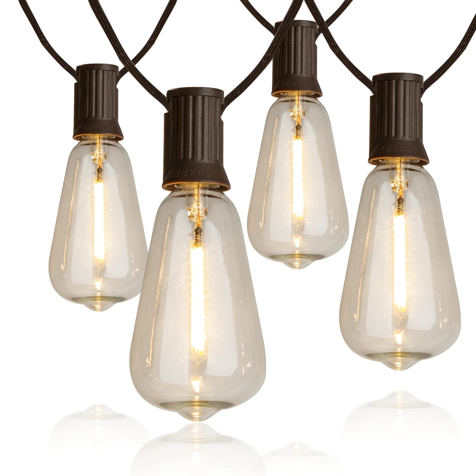Photo 1 of Vanthylit Outdoor String Lights, 15 FT Patio String Lights with LED Filament Bulb Waterproof Lights Retro Vintage Edison Bulbs for Backyard Patio Bistro Party Garden Connectable