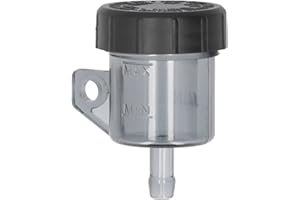 Aramox Universal ABS & PC Brake Fluid Reservoir Tank Oil Cup Rear Front Transparent Smoky for Motorcycle