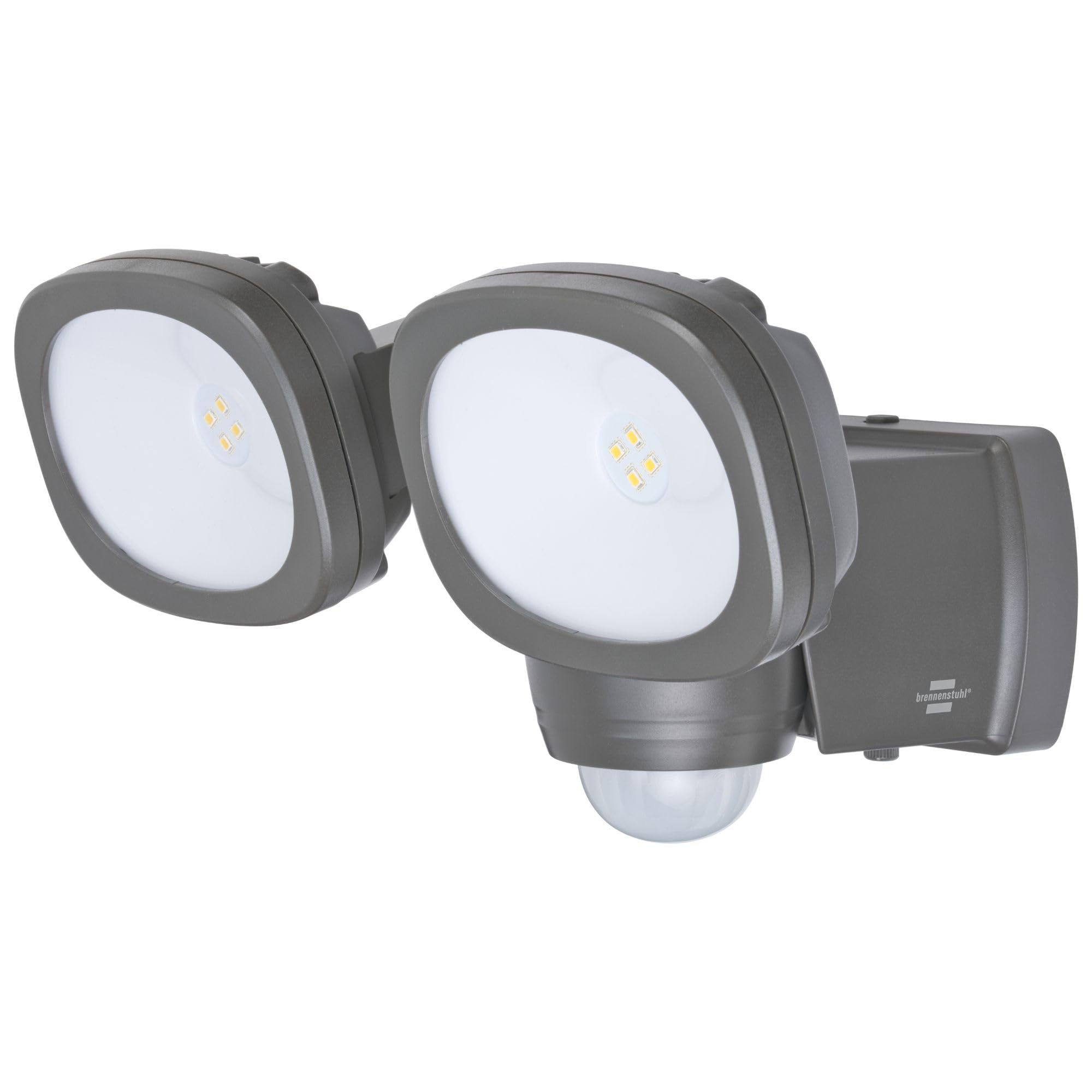 Brennenstuhl LED Wall Light LUFOS with Motion Sensor (Wireless LED Outdoor Floodlight with 8 LED's, 2X 240lm, IP44)