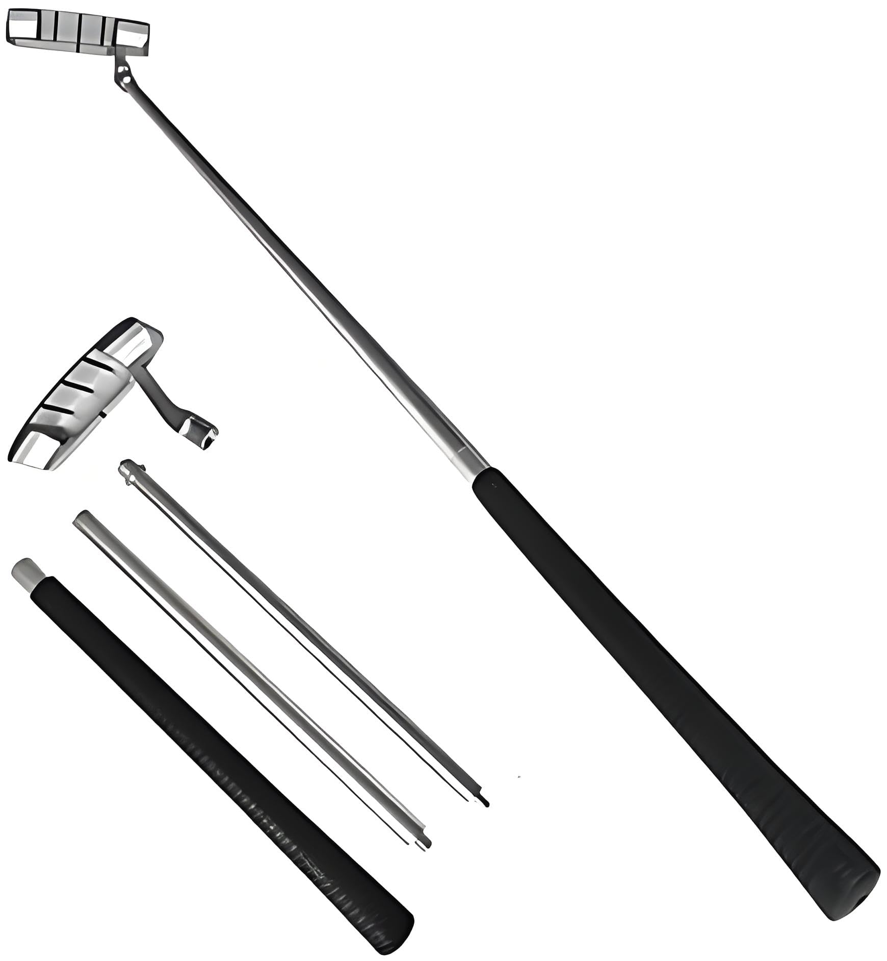 Golf Putte, Aluminum Alloy 3 Section Two Way Putter with Balls, Kids Adults Clubs Accessories, Left and Right Handed Easily Use (As show