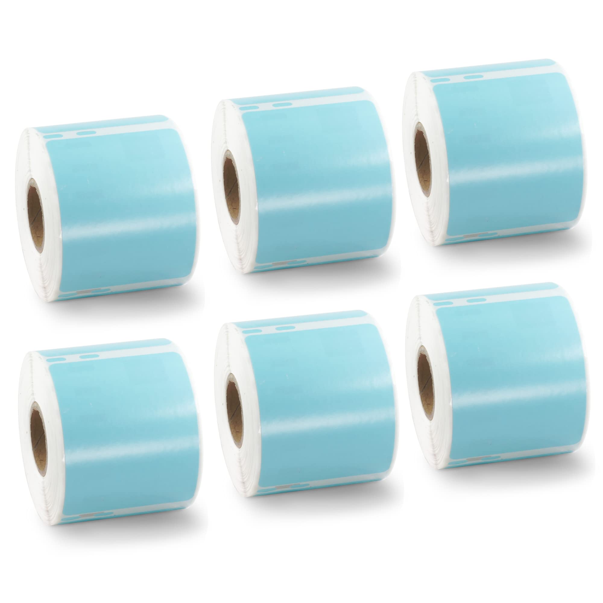 BETCKEY - 6 Rolls Blue Multi-Purpose Labels Compatible with DYMO 99015(S0722440), 54mm x 70mm, 2400 Colored Labels Compatible with DYMO LabelWriter 450, 4XL, NOT Fit 550 or 5XL