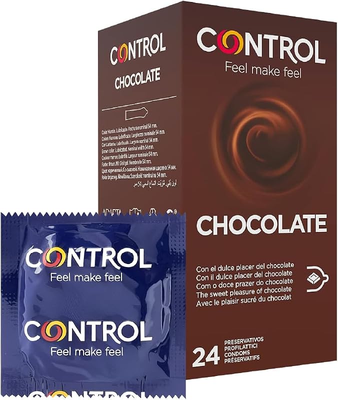 Preservativos de chocolate. Caixa de Poupança 24 Preservativos de Prazer de Chocolate Doce, Lubrificados. Desfrute de preservativos com ajuste perfeito para uma relação segura