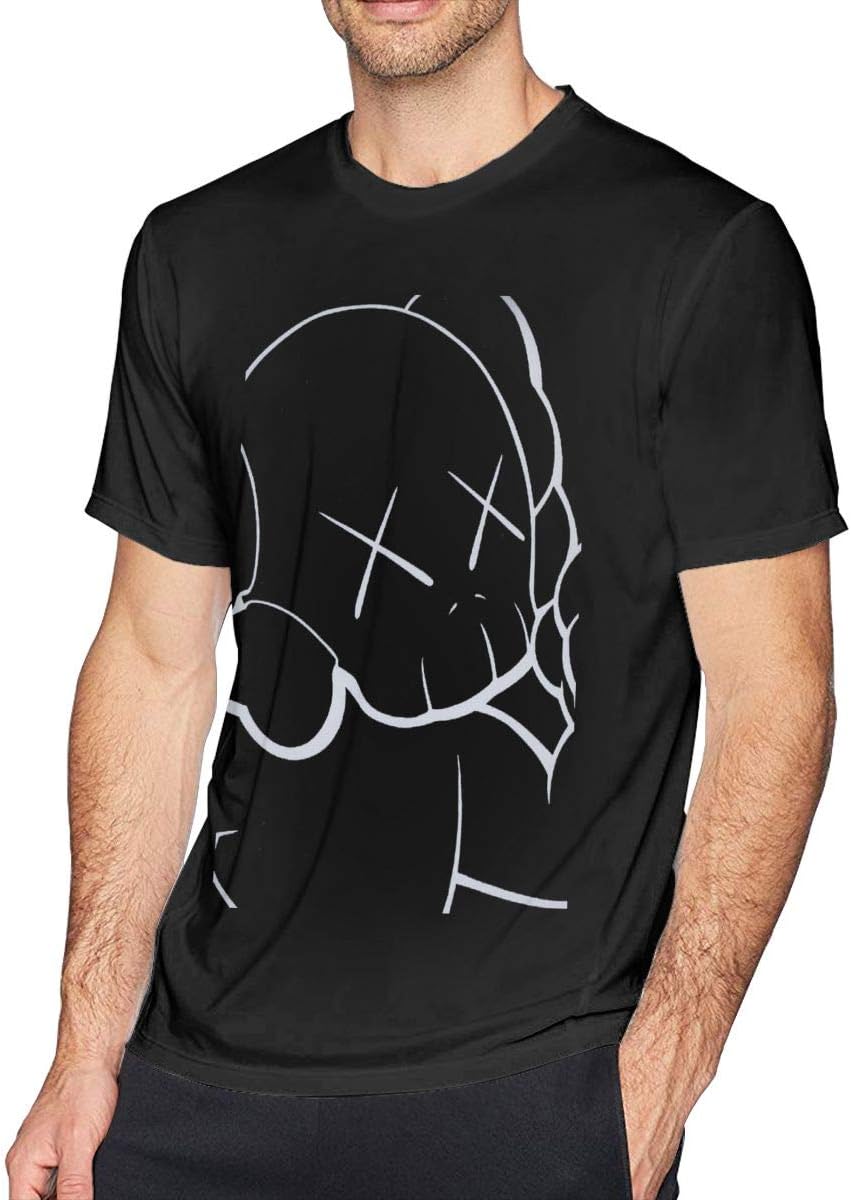 CiXianFuLu KAWS Men's Short Sleeve T-Shirt Black