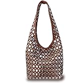 Qiannaura Y2K Hobo Shoulder Bag Punk Studded Top Handle Bag for Women Tote Handbag Fall Trend Purse