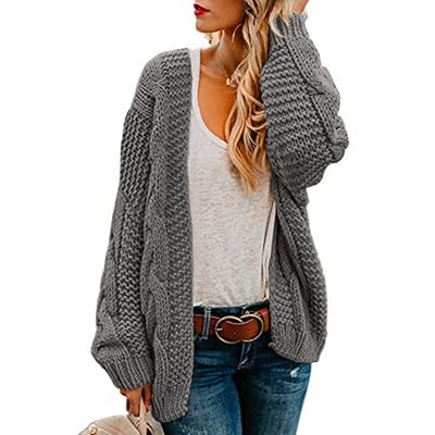 Ferrtye Womens Oversized Chunky Open 