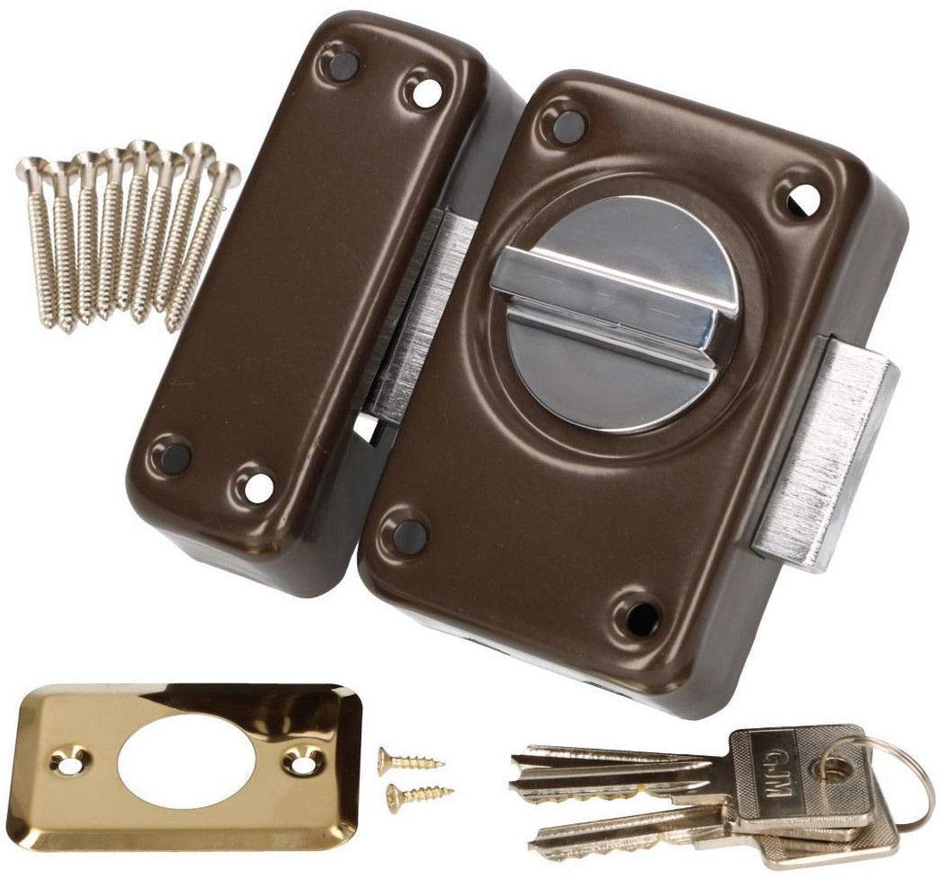 KOTARBAU Screw-On Lock 110 mm Box Lock Lock Door Lock Profile Cylinder Lock Garage Lock Gate Lock Brown Top