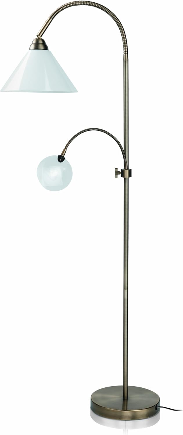 Naturalight Craft Floor LampAntique Brass Amazon.co.uk Kitchen & Home