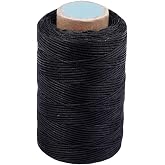 284Yards Leather Sewing Waxed Thread, 0.8mm Waxed Thread for Bookbinding | Waxed Thread for Bookbinding, Upholstery Thread Heavy Duty, Wax String for Leather Craft DIY/Bookbinding/Shoe Repairing