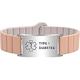 Pmormyy Medical Alert Bracelet for Women Men, Adjustable Waterproof Medical Alert ID Wristband for Diabetic D.N.R Epilepsy Pacemaker