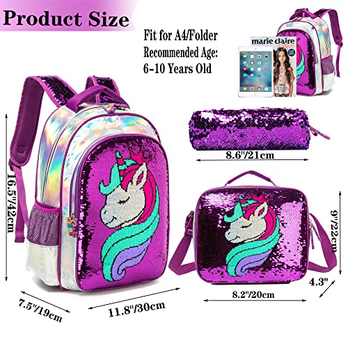 unicorn reversible sequin backpack