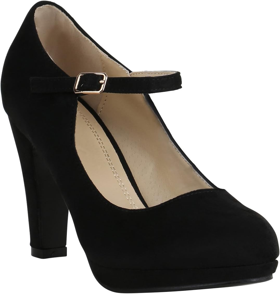 stiefelparadies Women Pumps Mary Janes Platform Front