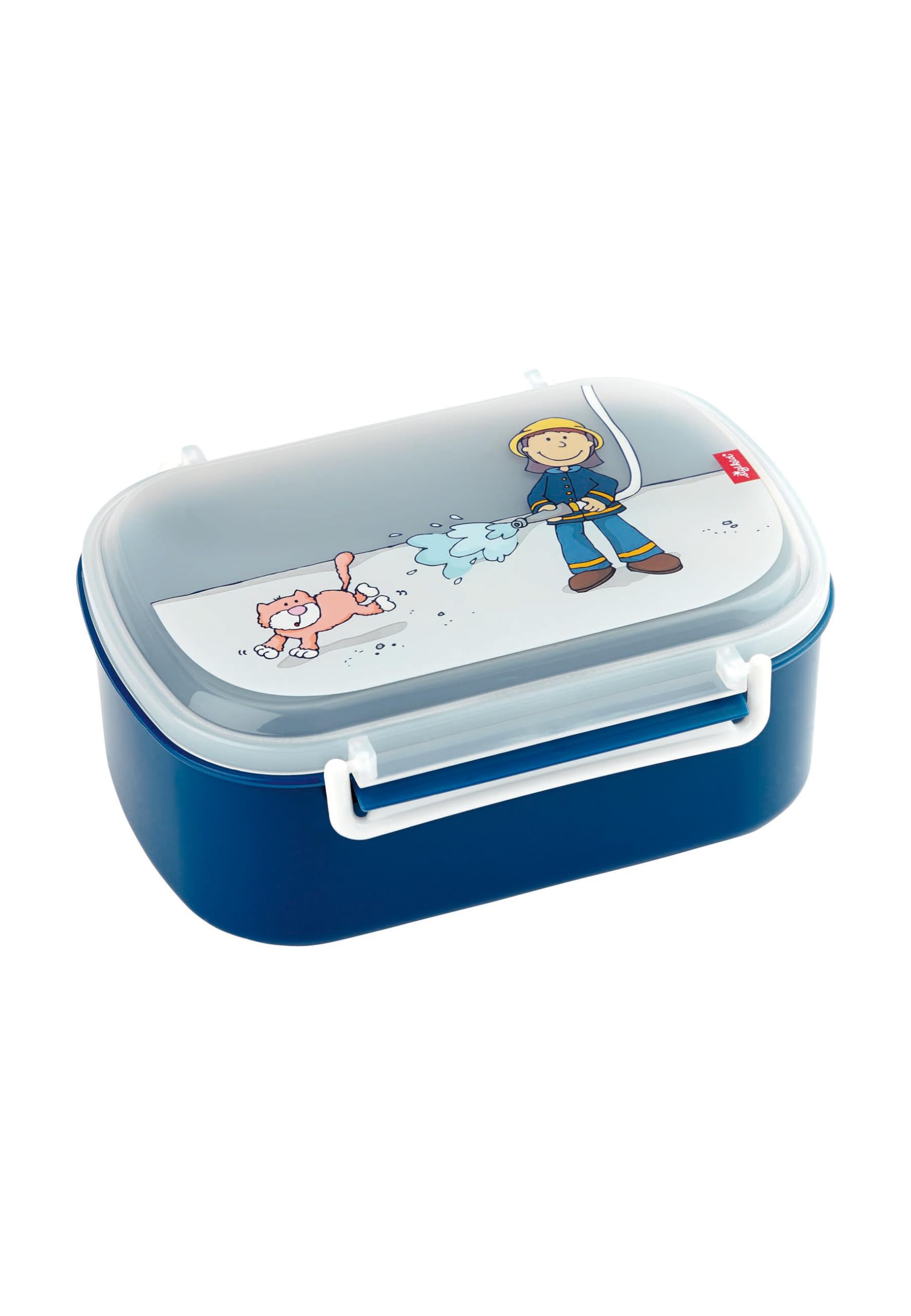 sigikid Frido Firefighter Lunch Box, Blue